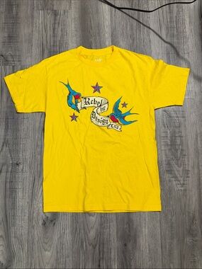 WWE Lita Yellow Tee with Winged Heart Graphic